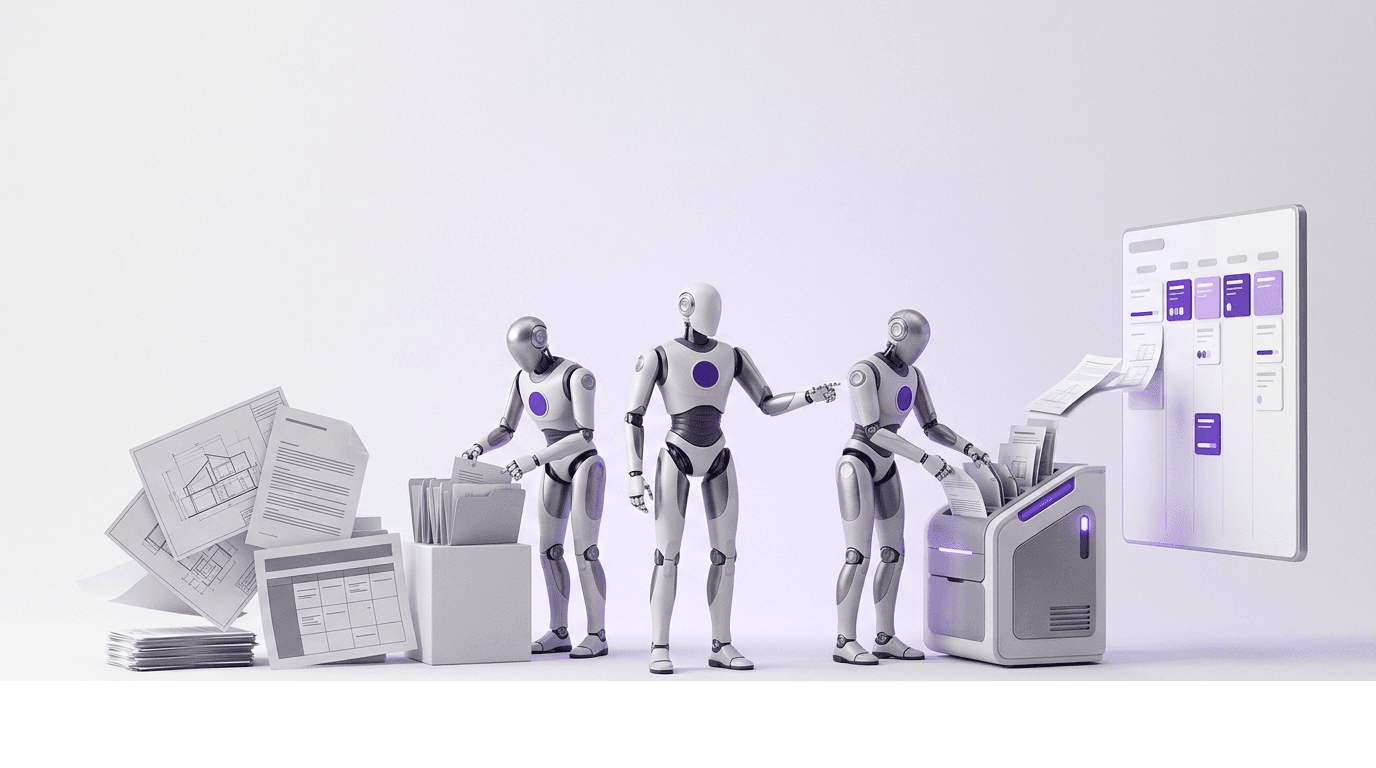 Nebula's robots turning a stack of project documents into a tracked project board